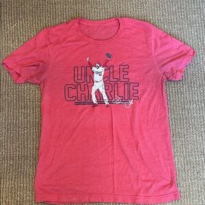Uncle Charlie Red Graphic T-Shirt